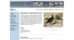 Desktop Screenshot of laniusbirdtours.co.uk