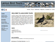 Tablet Screenshot of laniusbirdtours.co.uk
